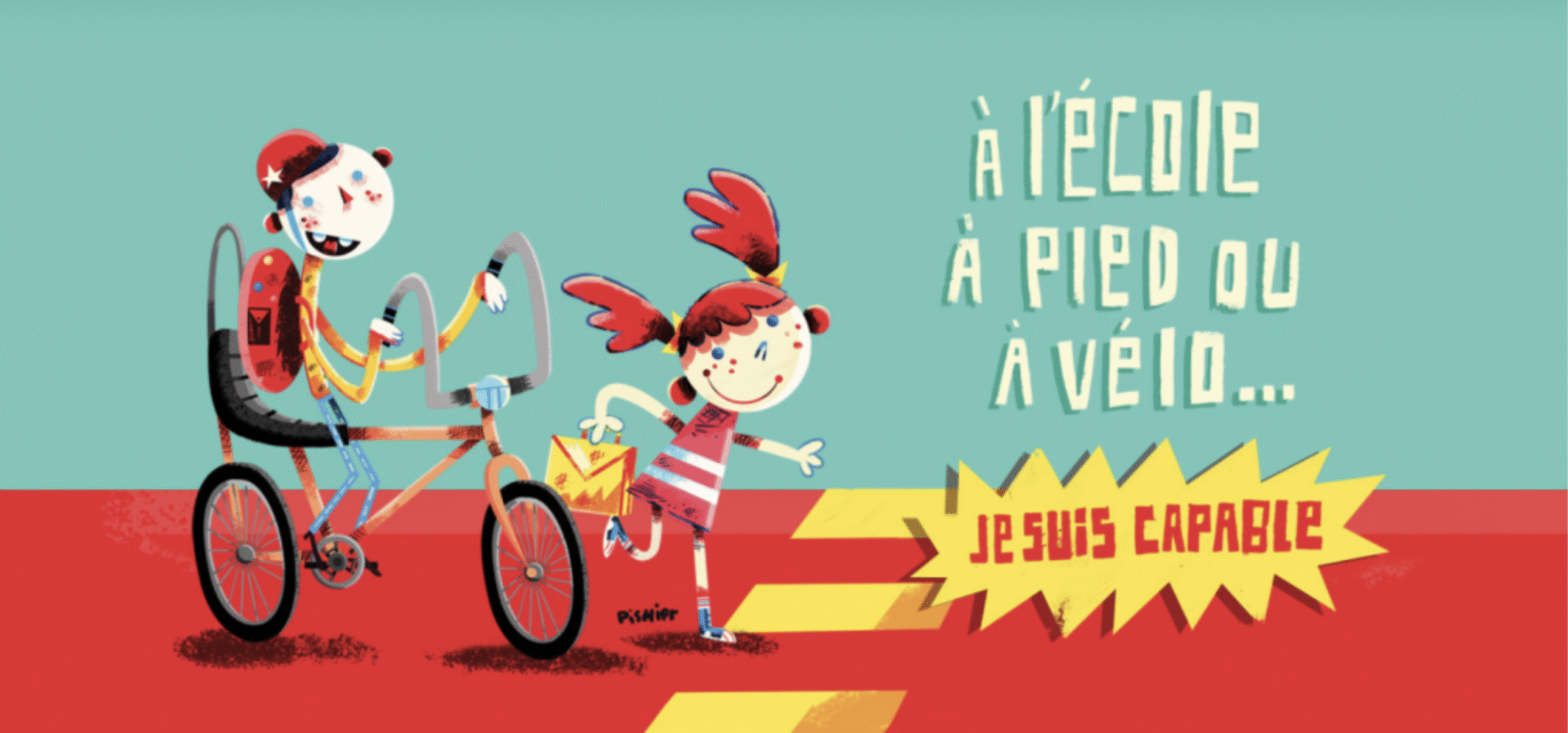 Campagne l'ecole a velo